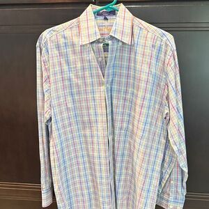 Alan Flusser Pastel Plaid Dress Shirt